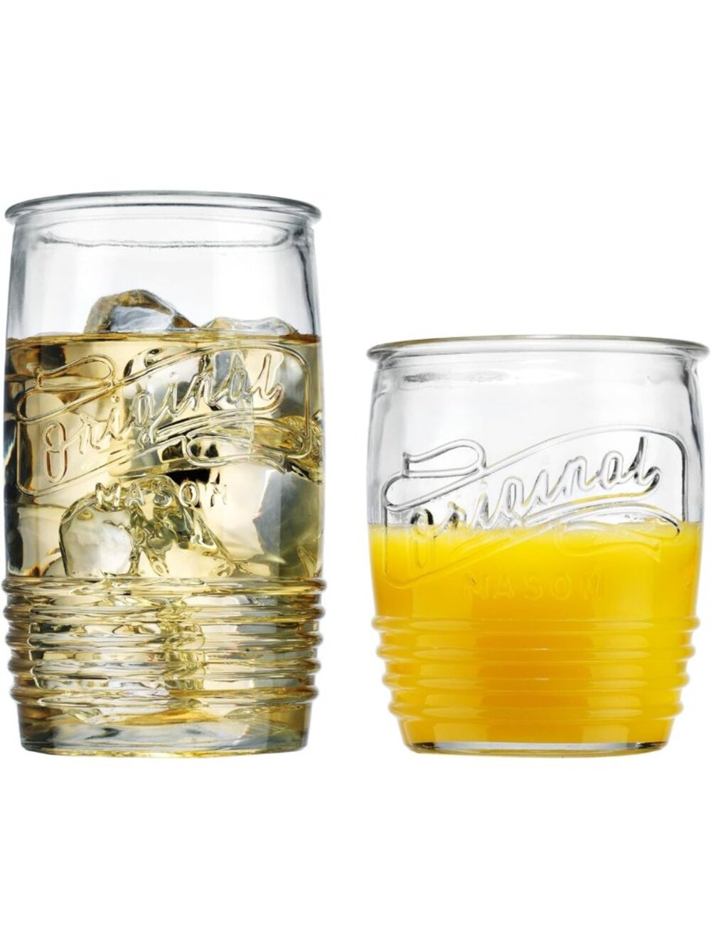 Set of 8 Highball & Whiskey Drinking Glasses - Perfect for Water, Beer